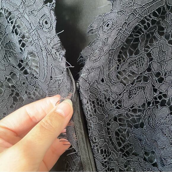 WAYF Black Crocheted Bodysuit Thong Size XS - Picture 4 of 7